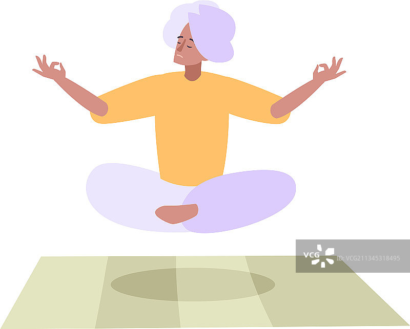 扁平风瑜伽师图片素材