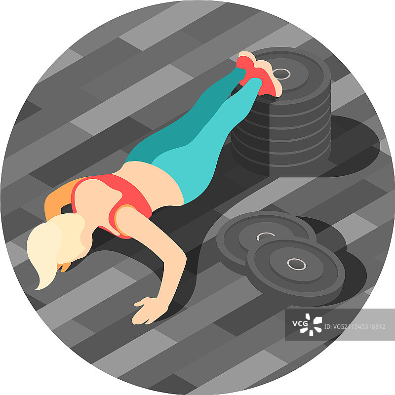 2.5D综合健身组合图片素材