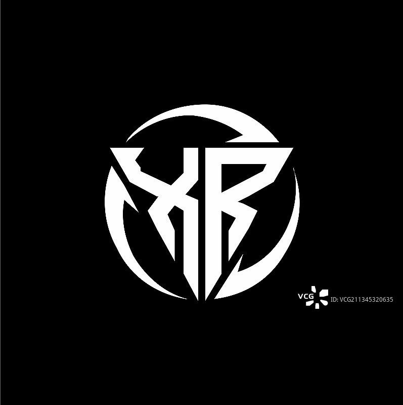 XR字母组合标志设计模板图片素材