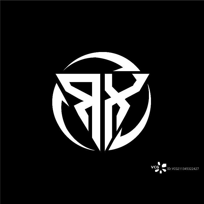 RX字母组合标志设计模板图片素材