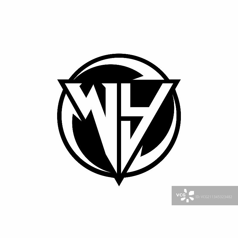 WY标志组合设计模板图片素材