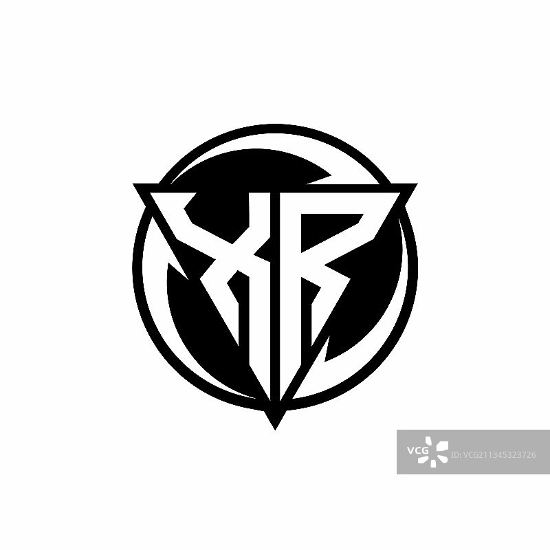 XR字母组合标志设计模板图片素材