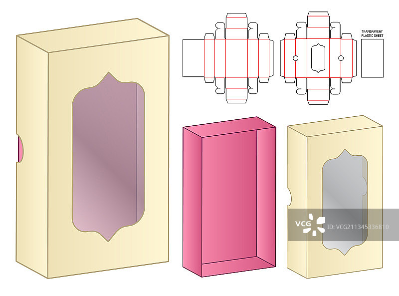 盒包装模切模板设计3d模型图片素材