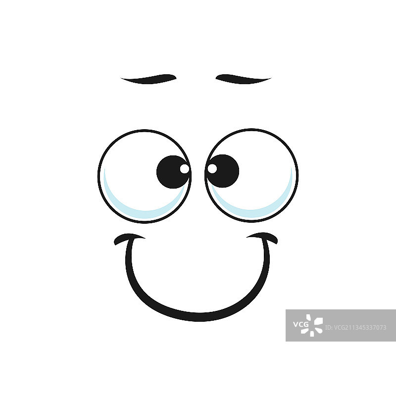 真诚微笑的可爱表情符号图片素材