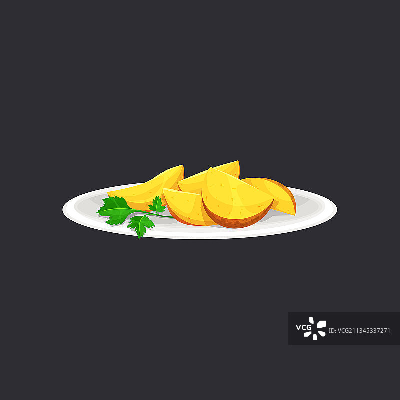 烤土豆角图片素材