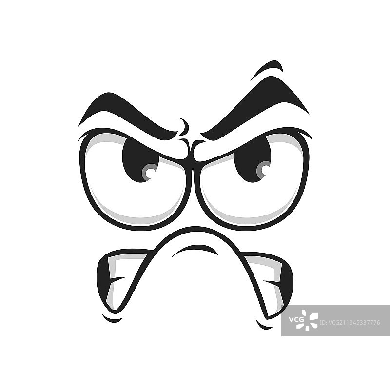 烦躁的坏脾气表情符号社交网络聊天标志图片素材