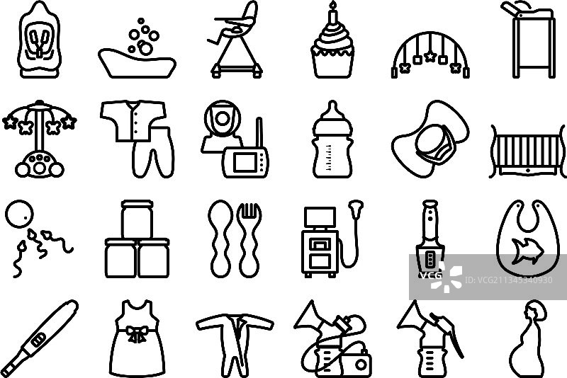 母性图标合集图片素材