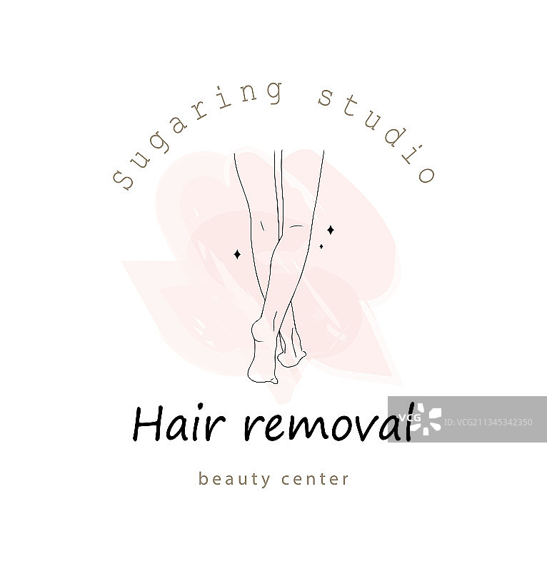 女性光滑双腿脱毛线性图图片素材