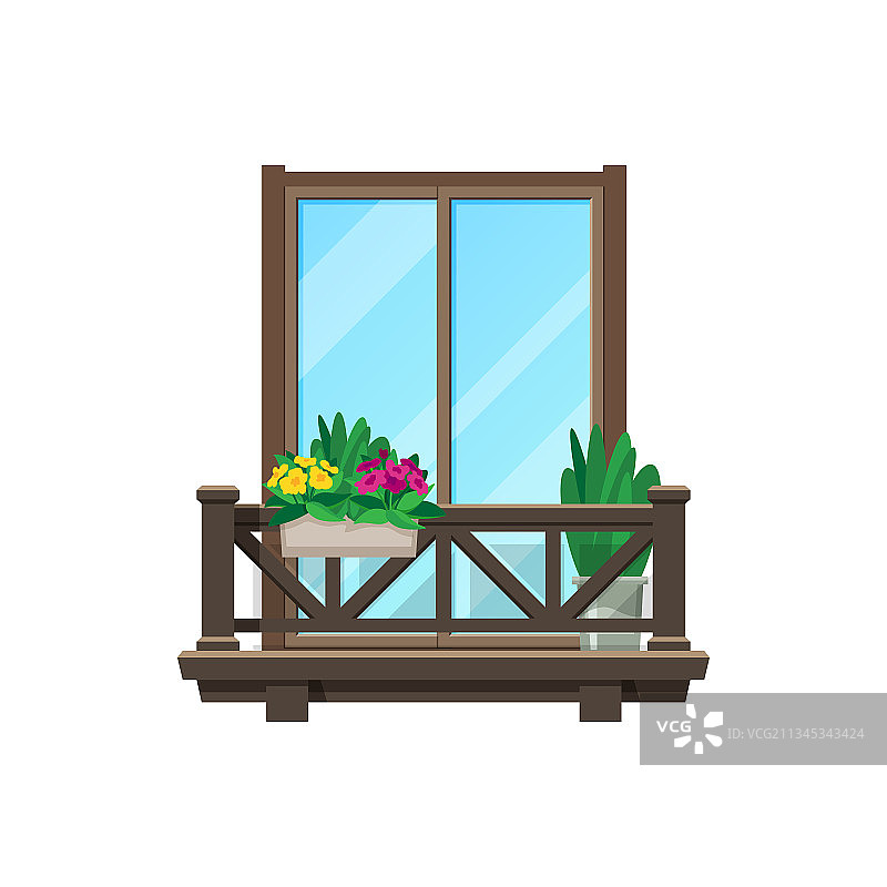 阳台窗户房屋建筑木质门廊阳台图片素材