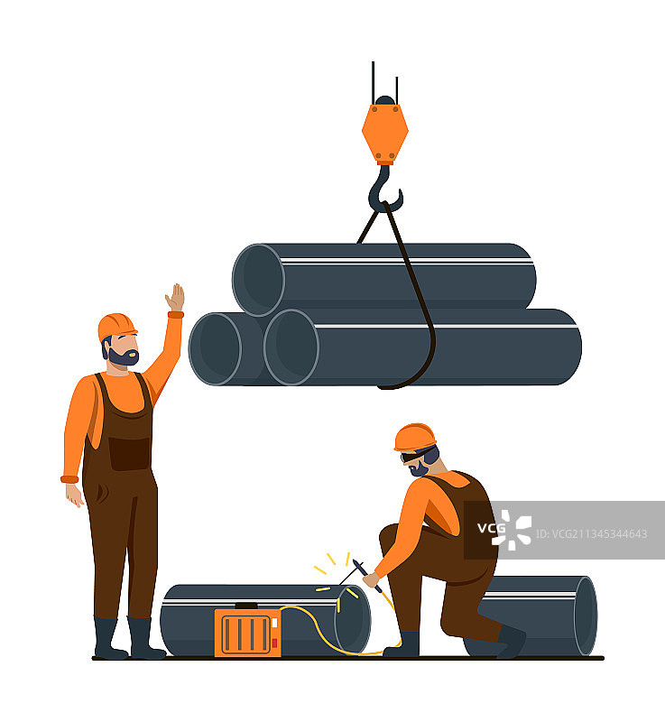 男人们在冶金行业工作图片素材