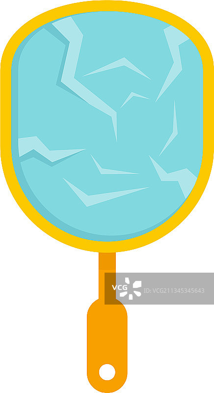 碎裂的手镜图标（扁平风格，已隔离）图片素材