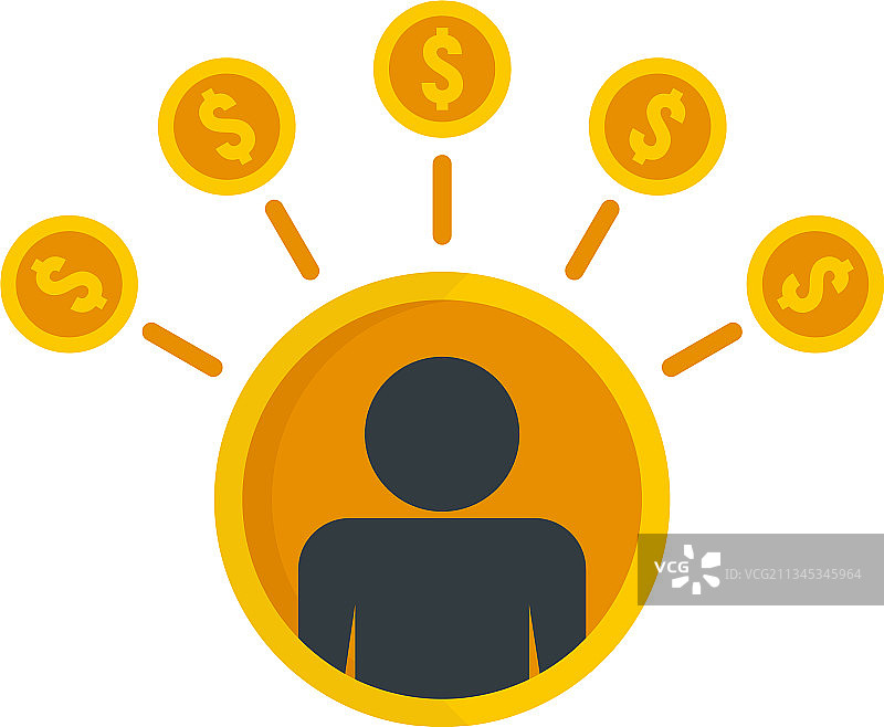 孤立的众筹群组扁平图标图片素材