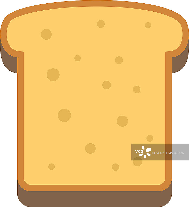 美味吐司扁平隔离图标图片素材