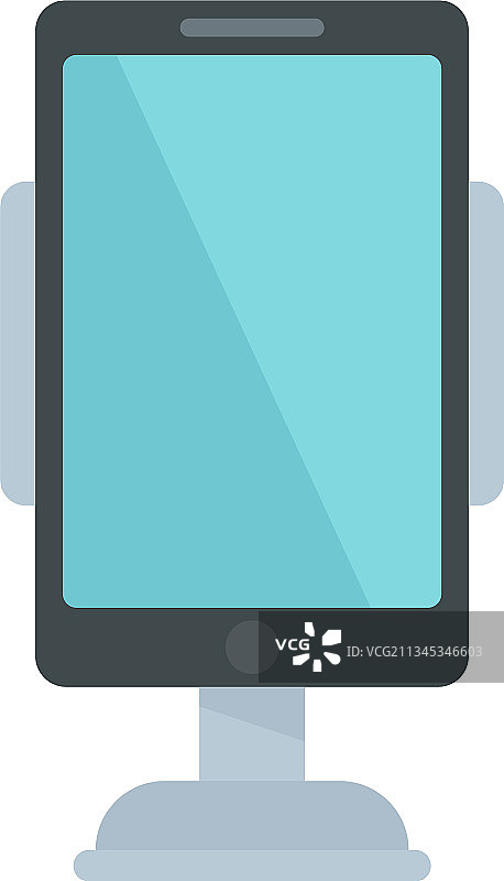 现代车载手机支架扁平图标图片素材