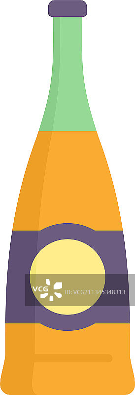 扁平风格的超市苏打水瓶图标图片素材