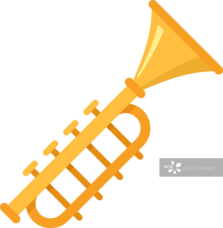 金色小号扁平图标图片素材