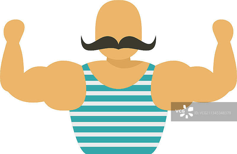 马戏团壮汉图标（扁平风格，已隔离）图片素材