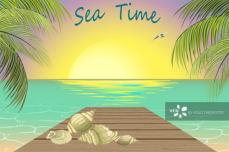 海边的日出图片素材