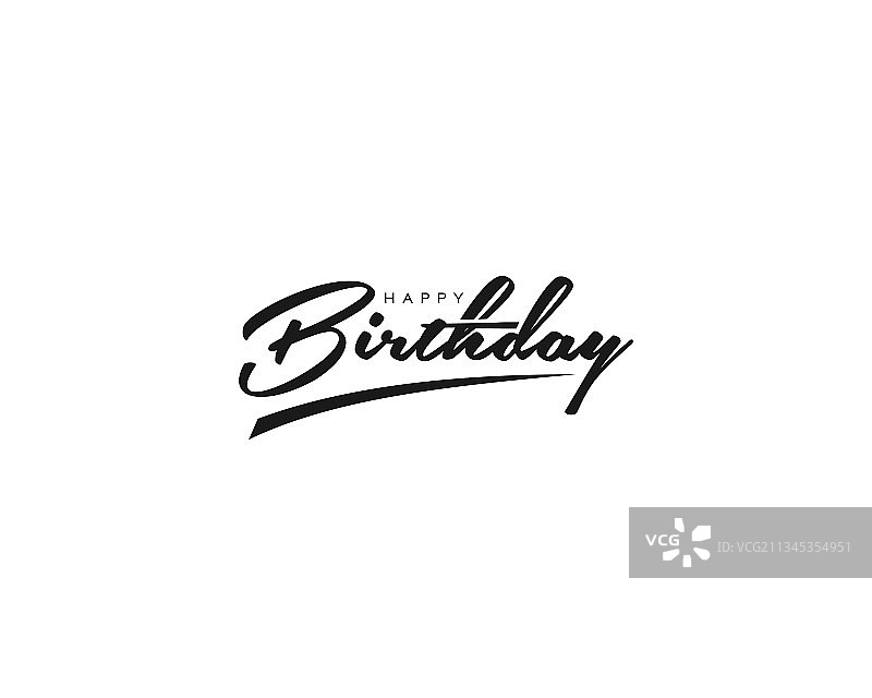 抽象手写体生日快乐文字图片素材
