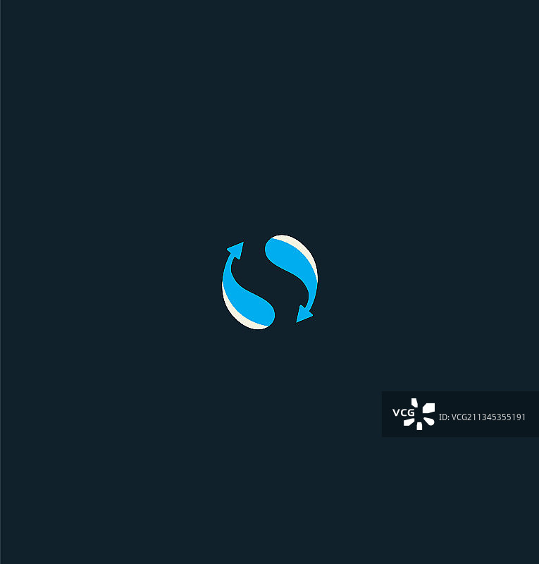 深色环保鲸鱼logo图片素材