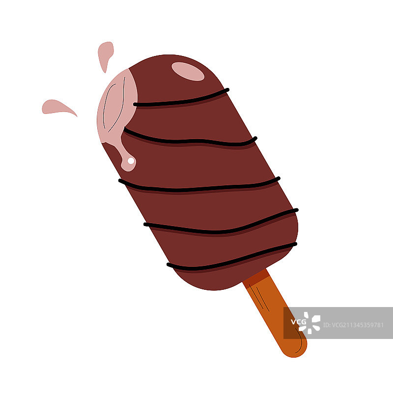 白色背景上的逼真冰淇淋图片素材