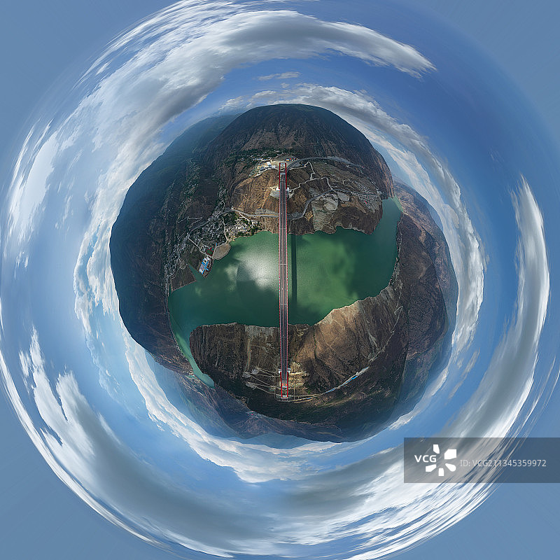 泸定大渡河大桥兴康特大桥川藏第一桥图片素材