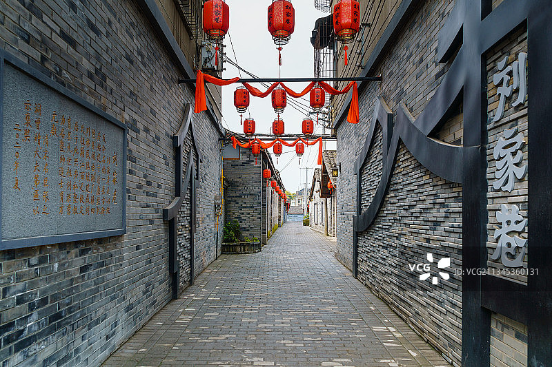 中国四川成都唐昌古镇刘家巷建筑图片素材
