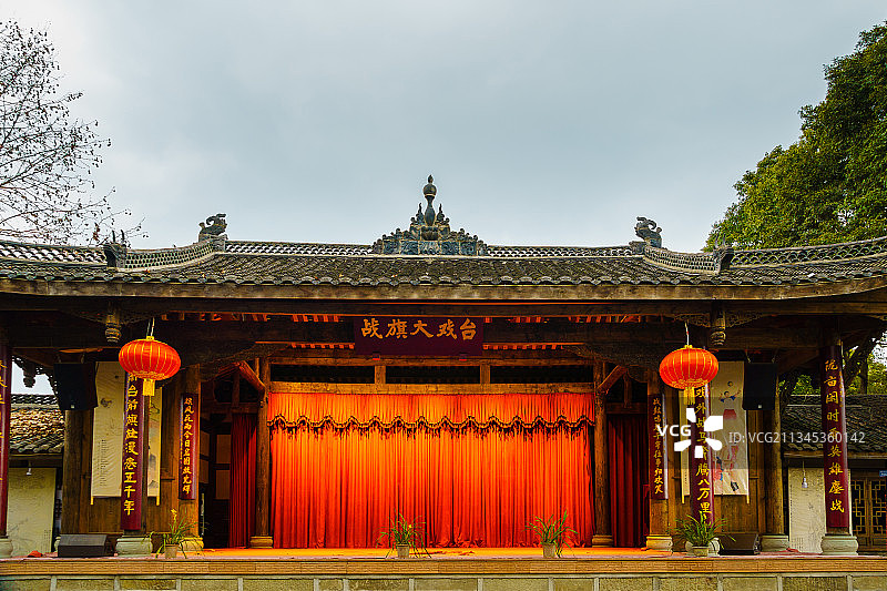 中国四川成都郫县战旗村大戏台图片素材