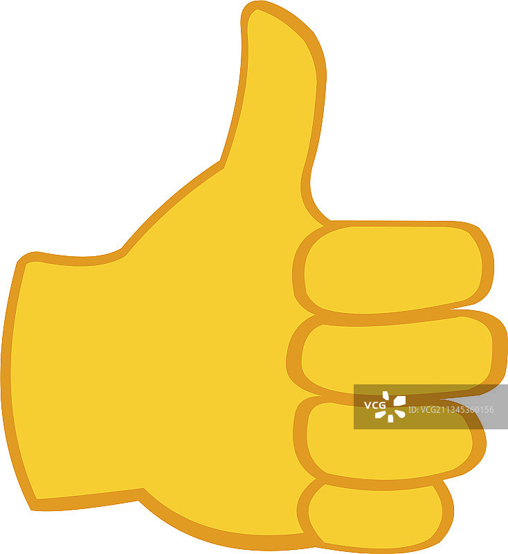 OK手势黄色背景图片素材