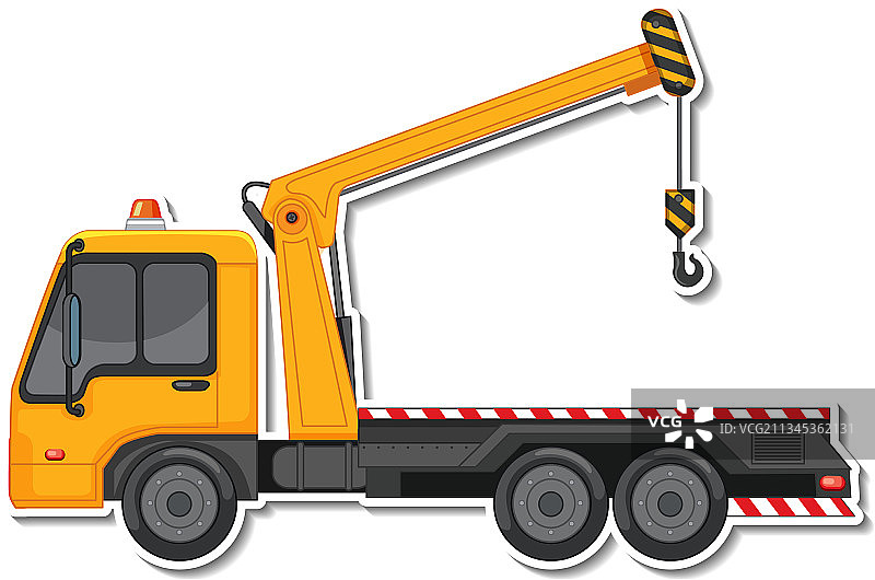 侧视图拖车设计贴纸图片素材