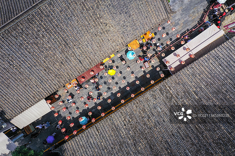 俯瞰永兴坊+陕西省西安市新城区永兴坊图片素材