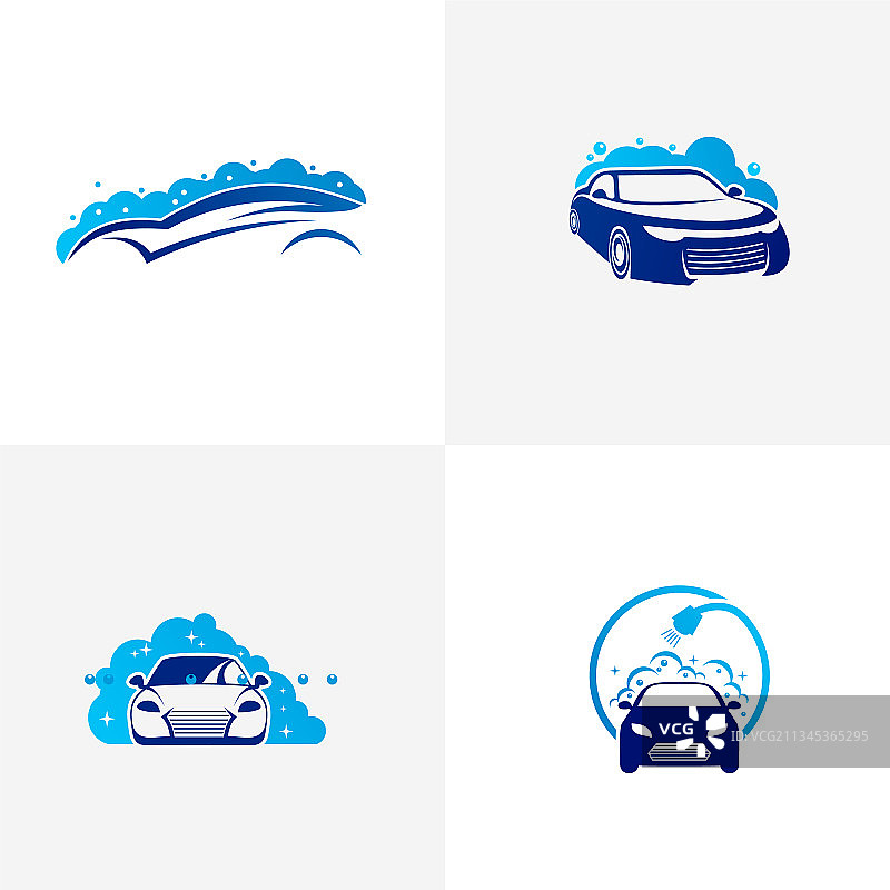 汽车清洗标志模版创意汽车标志图片素材