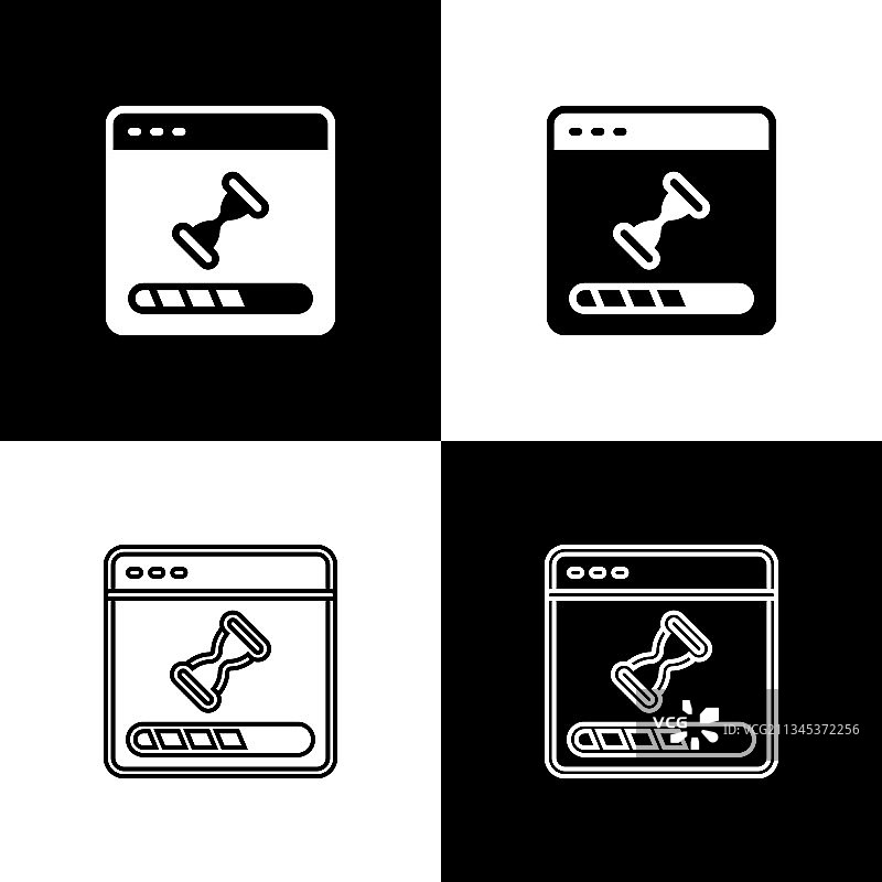 带有进度条图标的数据窗口加载图片素材