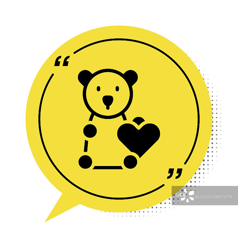 白色背景上的黑色捐赠儿童玩具图标图片素材