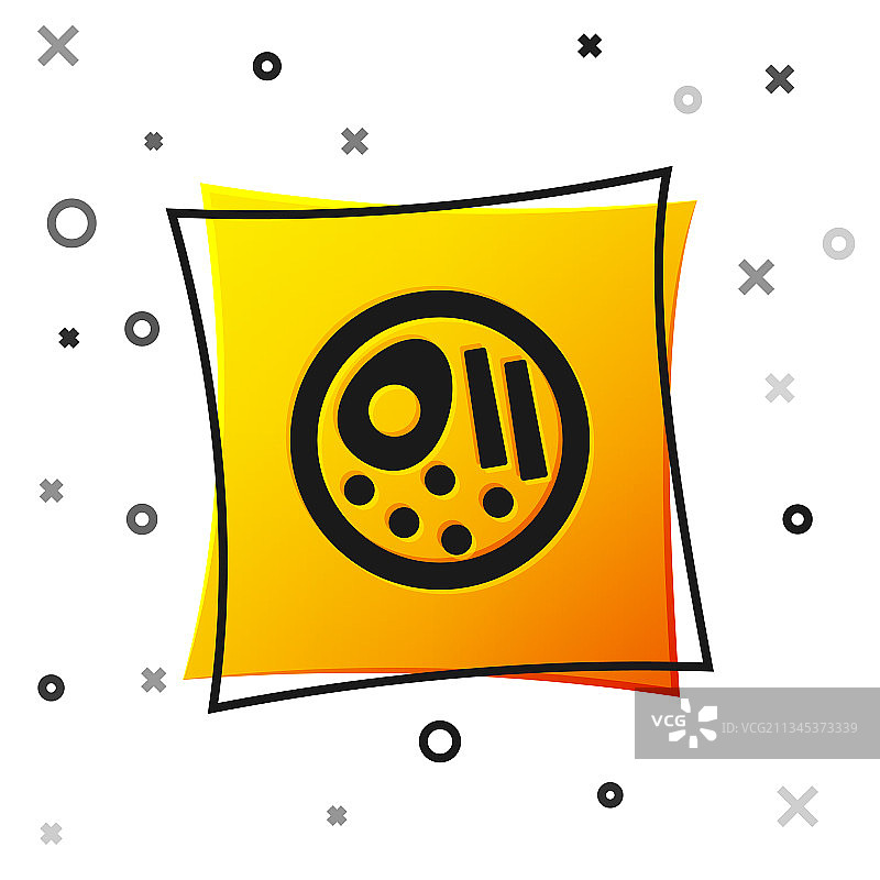 黑色拉面汤碗和面条图标图片素材