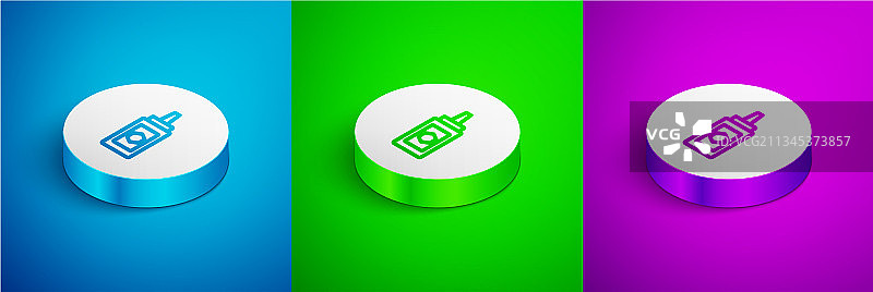 2.5D线条蜂蜜罐图标（蓝色背景）图片素材