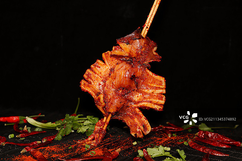 大鱿鱼烤串图片素材