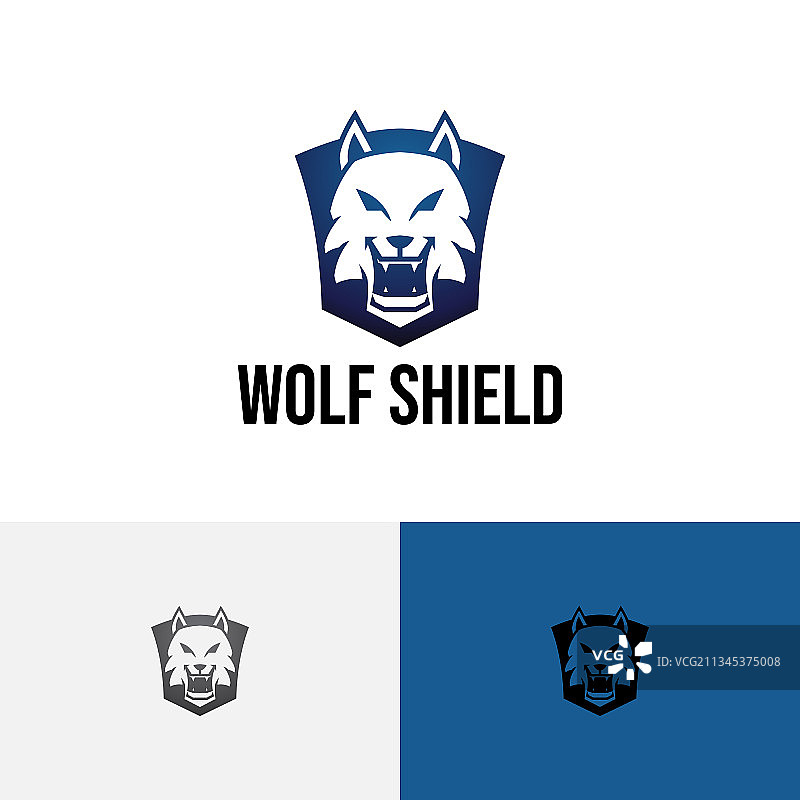 狼头盾牌野生动物掠食者标志图片素材