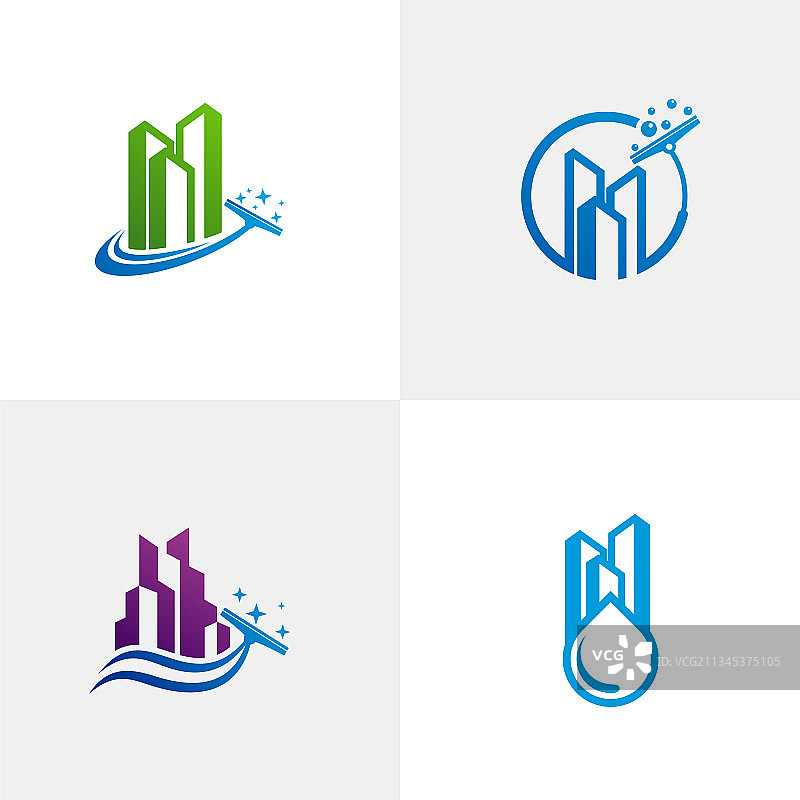 城市清洁Logo模板创意清洁图片素材