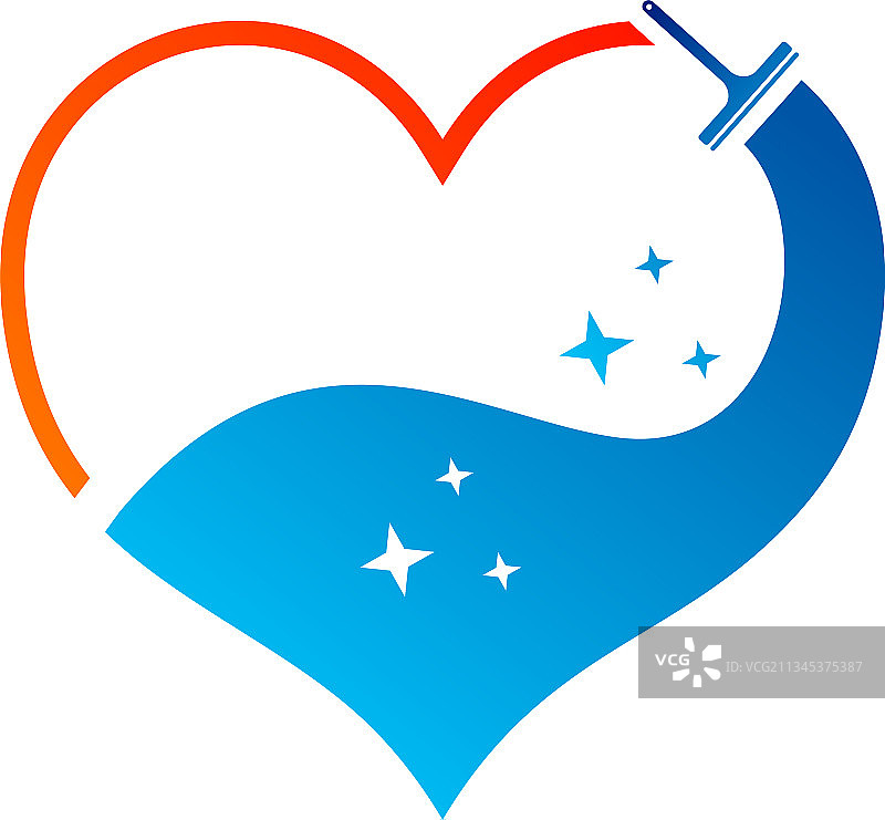 爱心清洁标志模板创意清洁标志图片素材