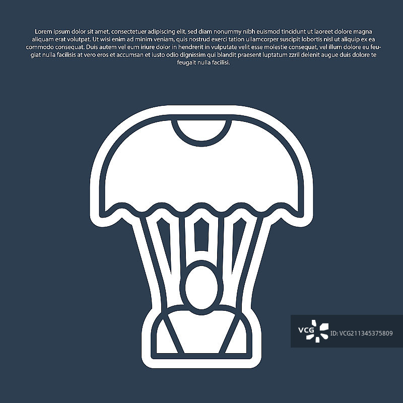 蓝色降落伞图标图片素材