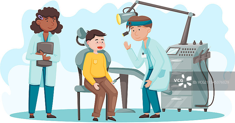 耳科医生与病人图片素材