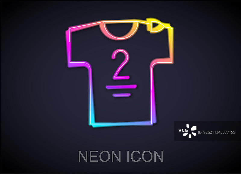 发光霓虹足球服图标图片素材