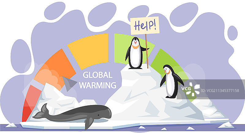 地球上显示全球变暖的秤图片素材