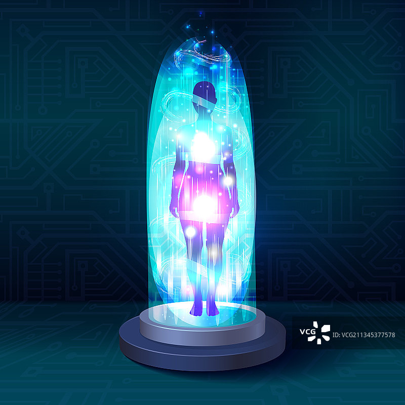 人体科幻传送魔法入口图片素材