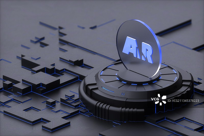 3d渲染AR增强现实技术概念插图图片素材