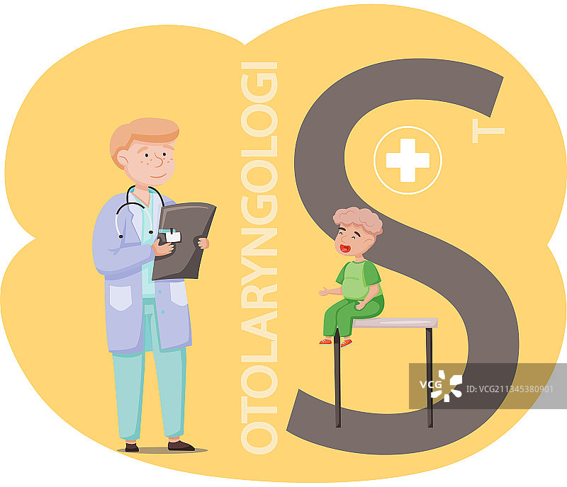 耳科医生与病人图片素材