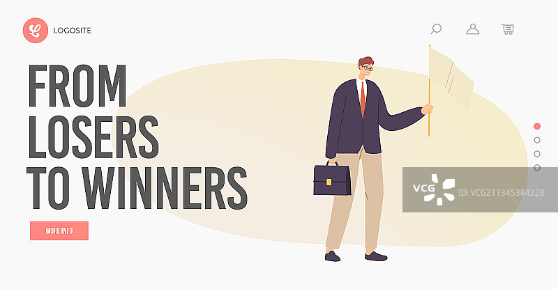 从失败者到成功者的着陆页模板图片素材