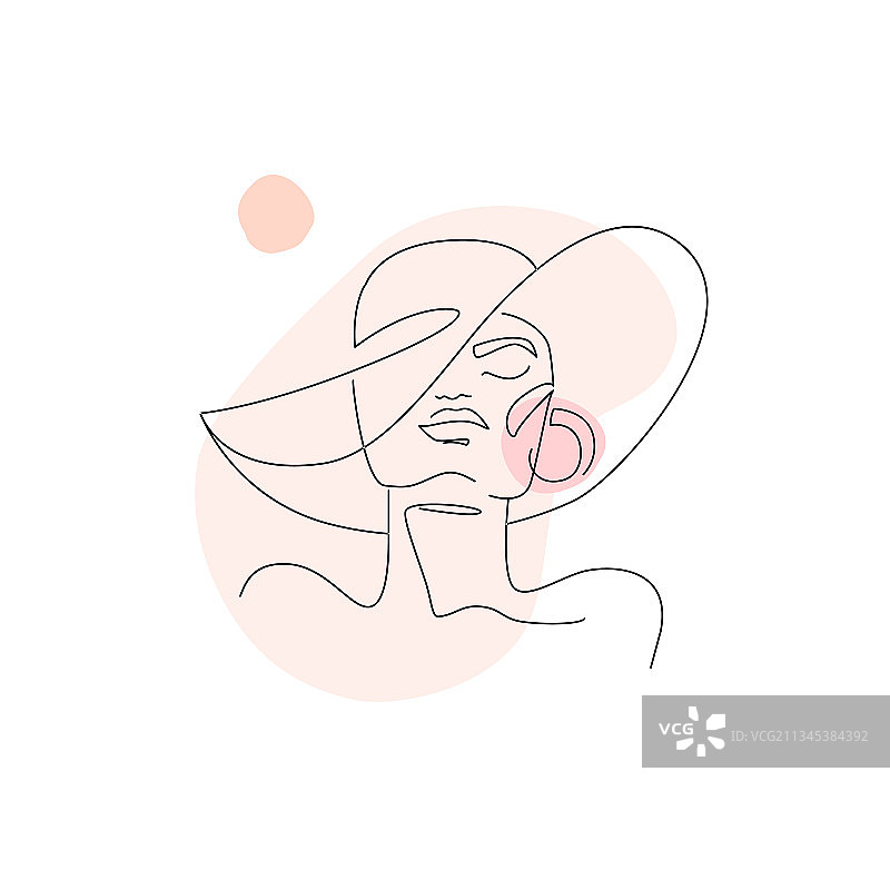 简约风格美丽女性Logo设计图片素材