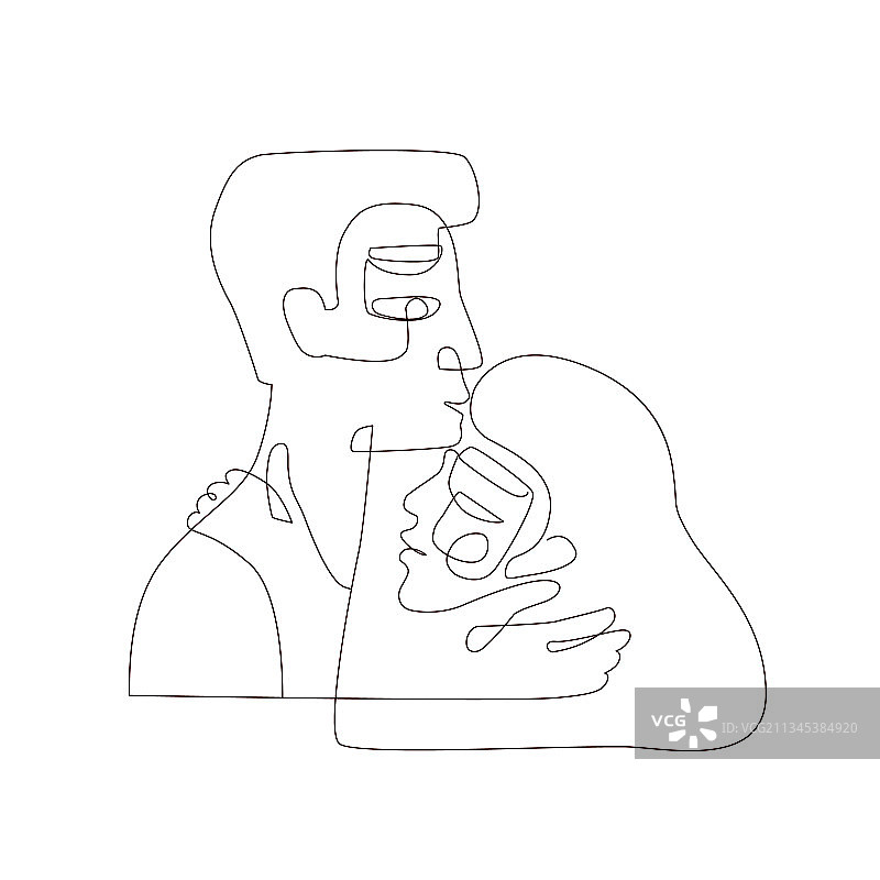 抽象接吻情侣当代艺术风格图片素材